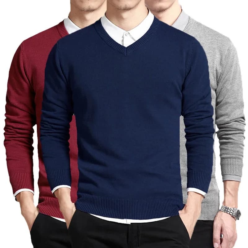 Cotton Sweater Men Long Sleeve Pullovers Outwear M