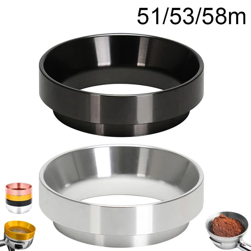 Aluminum Intelligent Dosing Ring For Bowl Coffee Powder Espresso Barista Tool For 51//53/54/58MM Profilter Coffee Tamper