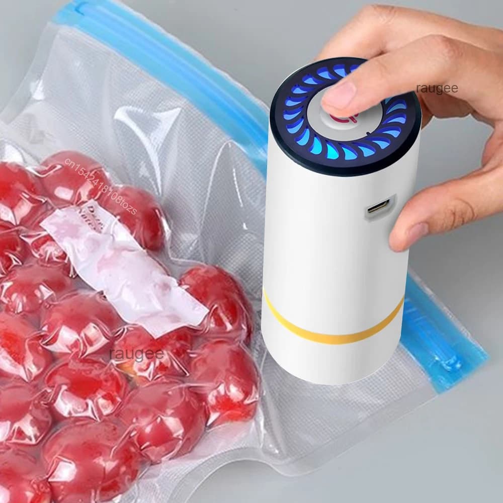Mini Electric Air Pump Rechargeable for Food Fresh-Keeping Vacuum Sealed Bag Storage Bag Automatic Vacuum Compression Machine
