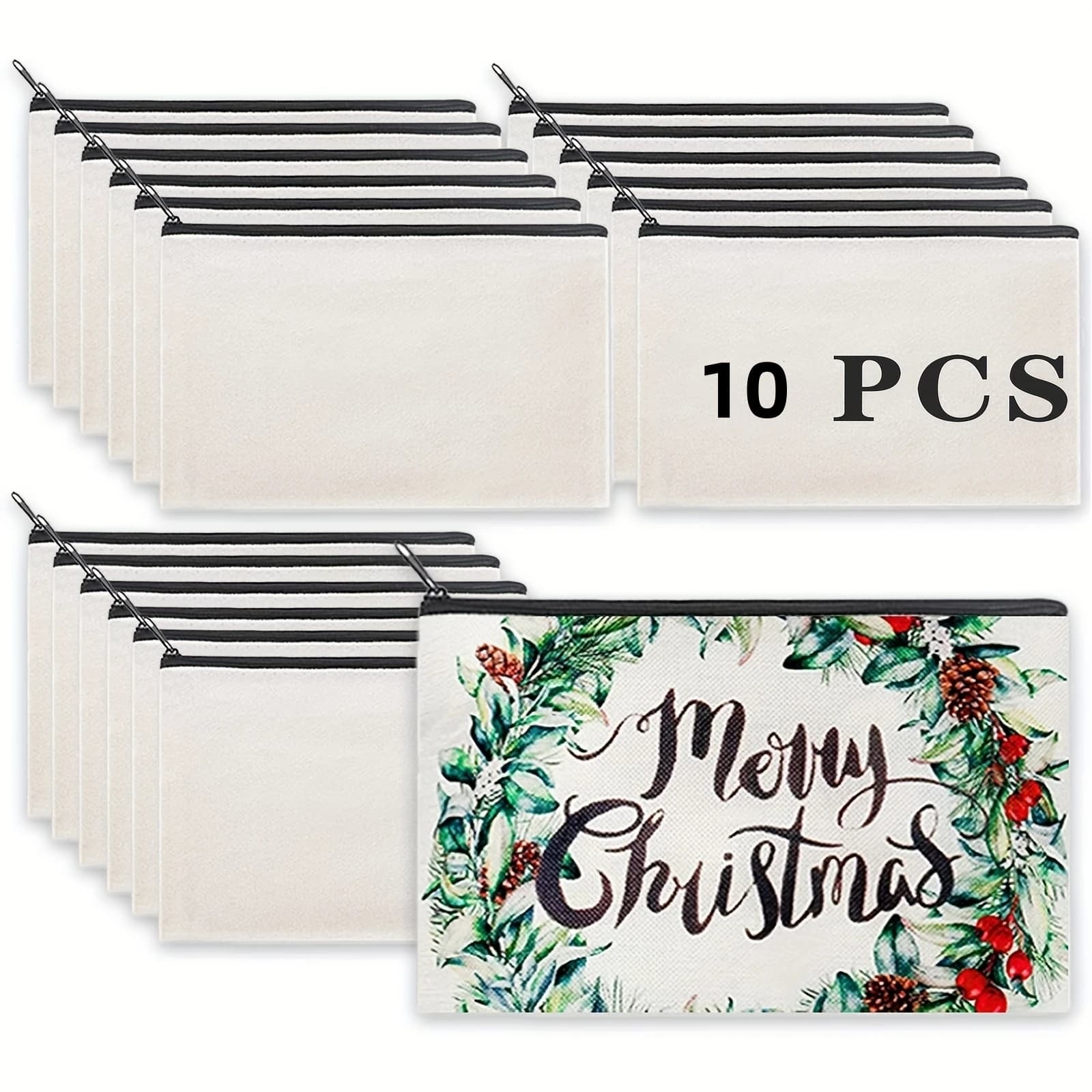 Customizable Sublimation Canvas Makeup Bags - Diy