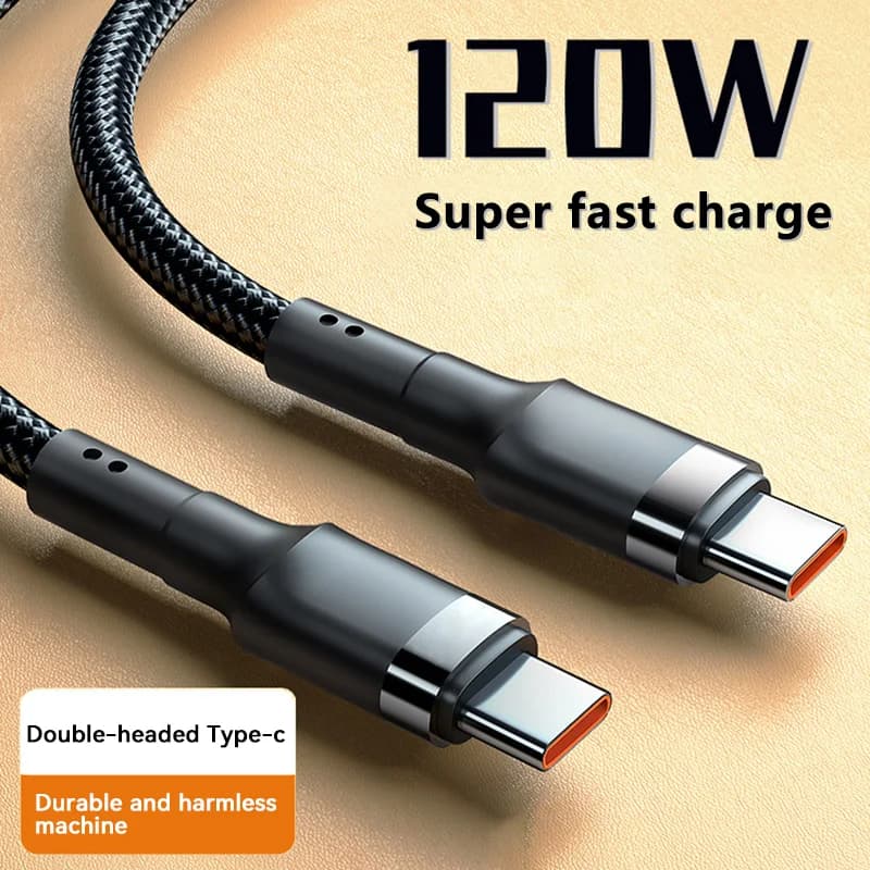 120W Fast Charger PD Quick Charging High Quality USB C TO USB Type C Cable For iPhone Xiaomi 15 Plus Pro Max Samsung S24