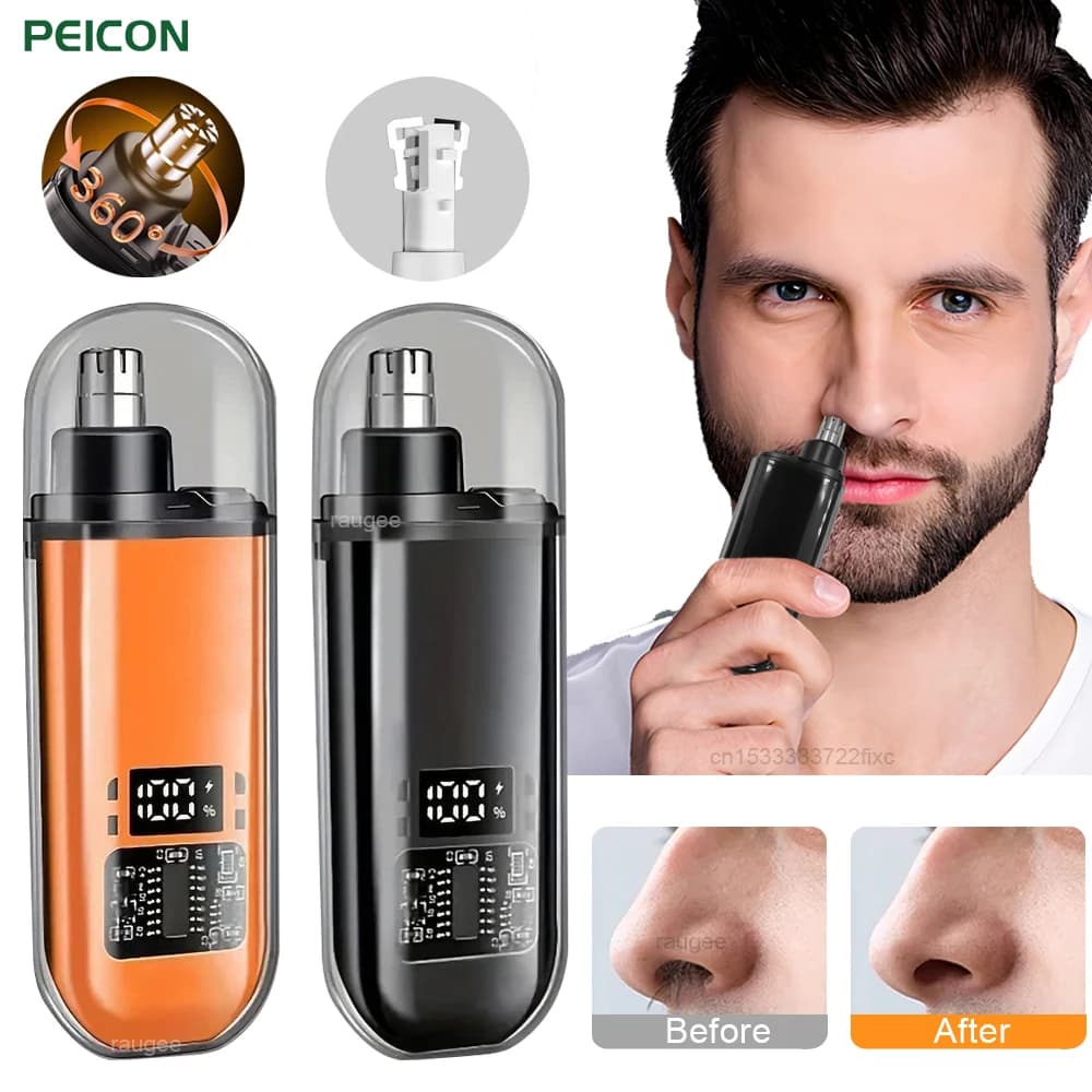 Nose Hair Trimmer Clipper for Men USB Rechargeable Professional Painless Portable Electric Eyebrow Ear Nose Hair Clipper Machine