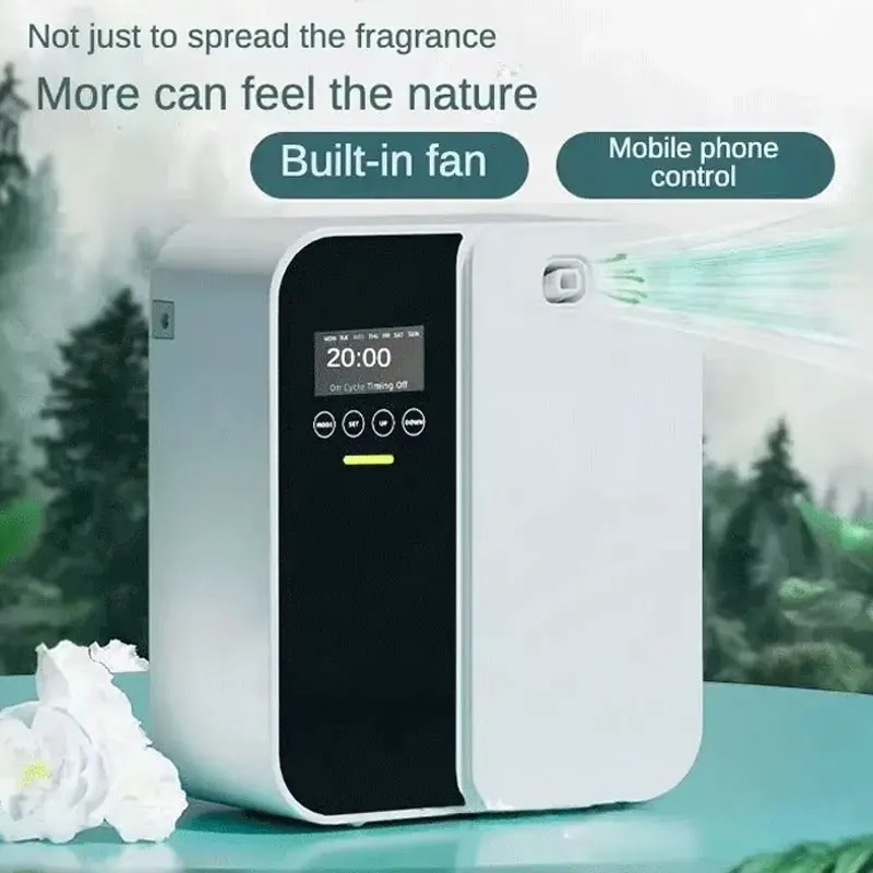 Aroma Diffuser Machine Wall Mounted Waterless Diffuser for Large Room Bluetooth Essential Oil Diffuser Electric Smell for Home