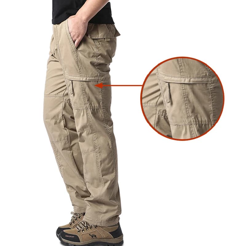 High Quality Men's Cotton Cargo Pants Casual Multiple Pocket Tacitcal Pants Spring Autumn Outdoor Camping Hiking Work Pants