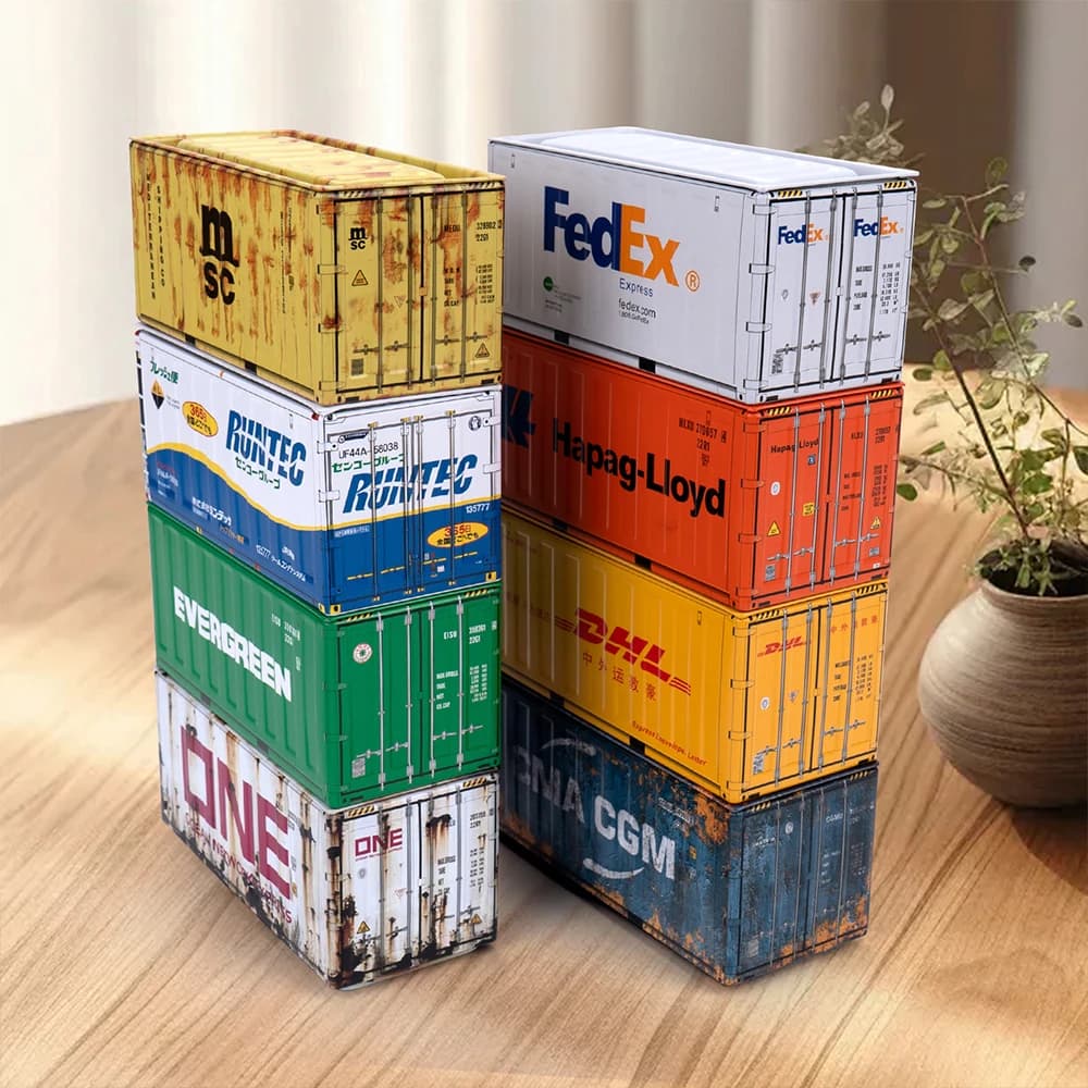 Mini Iron Storage Box Miniature Storage Iron Box Creative Decoration Collect Small Item Desktop Mini Container Model Xmas Gifts