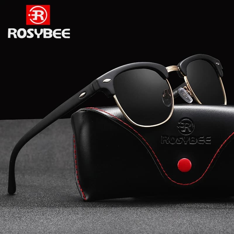 ROSYBEE UV400 Polarized Sunglasses Men Women Classic Cool Retro Sun Glasses Coating Man Driving Shades Fashion Male Oculos