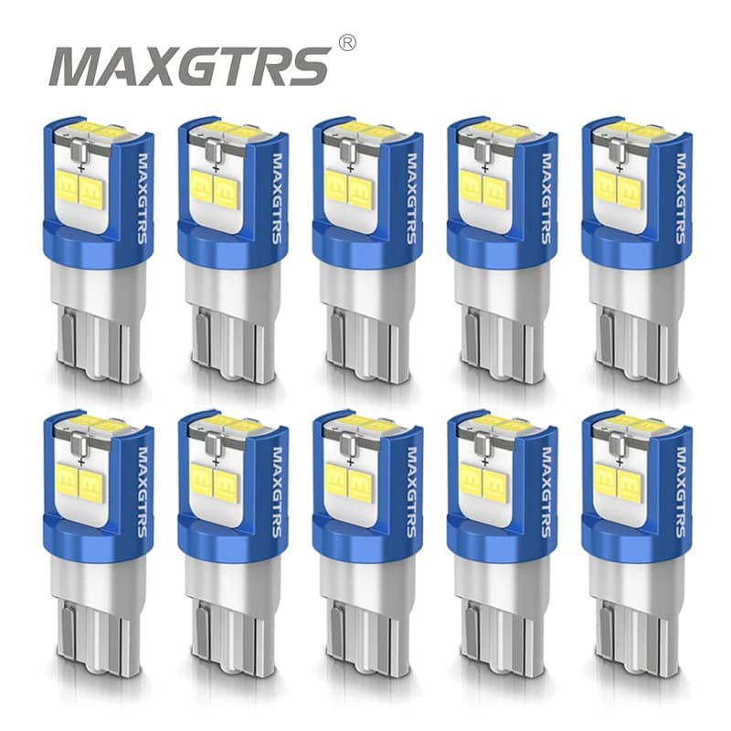 10x 194 168 T10 LED W5W LED Bulb 3030 DRL Car Auto Sidemarker Parking Width Interior Dome Light Reading Lamp Warm White/Ice Blue