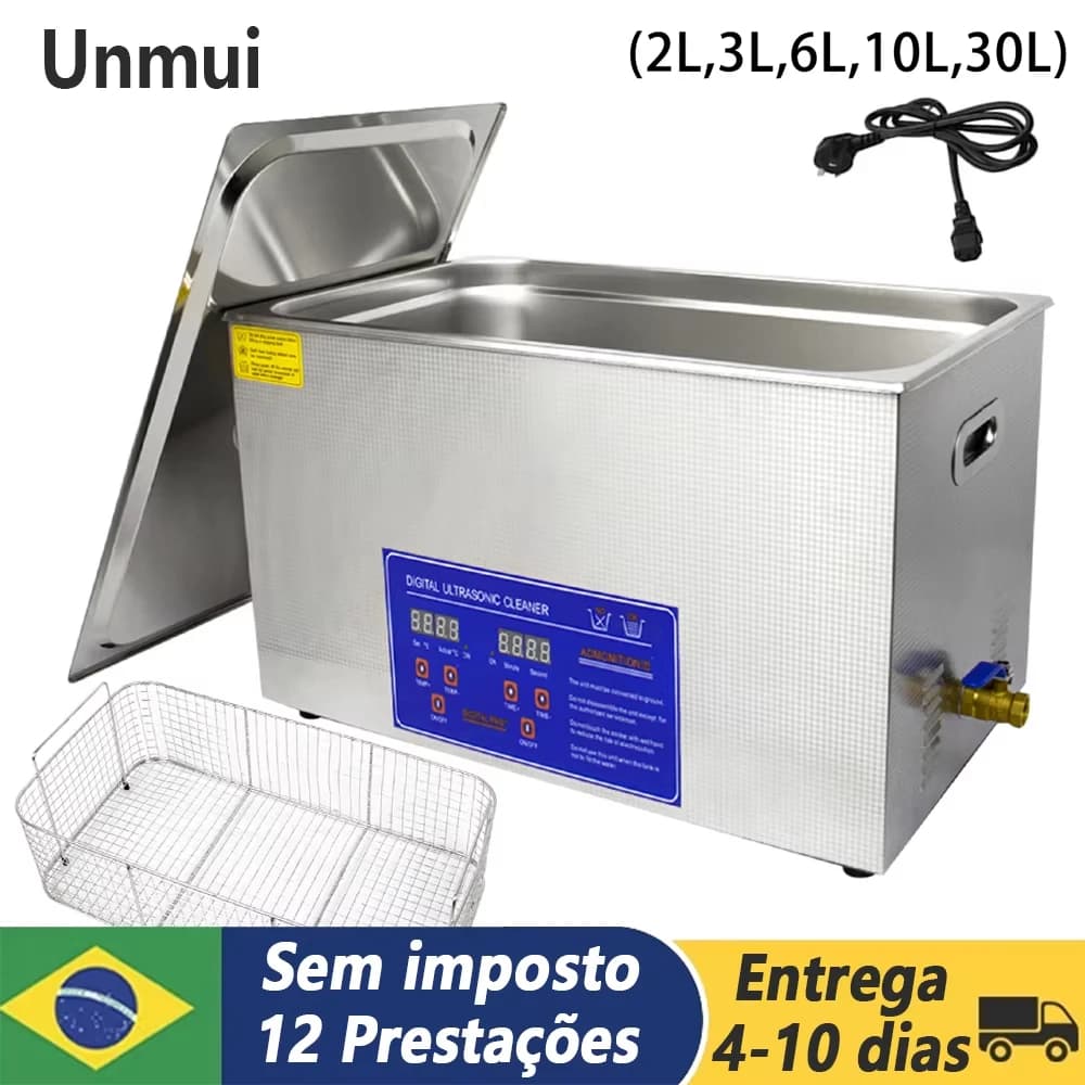2/3/6/10L/30L Digital Heating Ultrasonic Cleaner 220V 40KHZ Stainless Steel Ultrasound Cleaning Machine Home Appliance