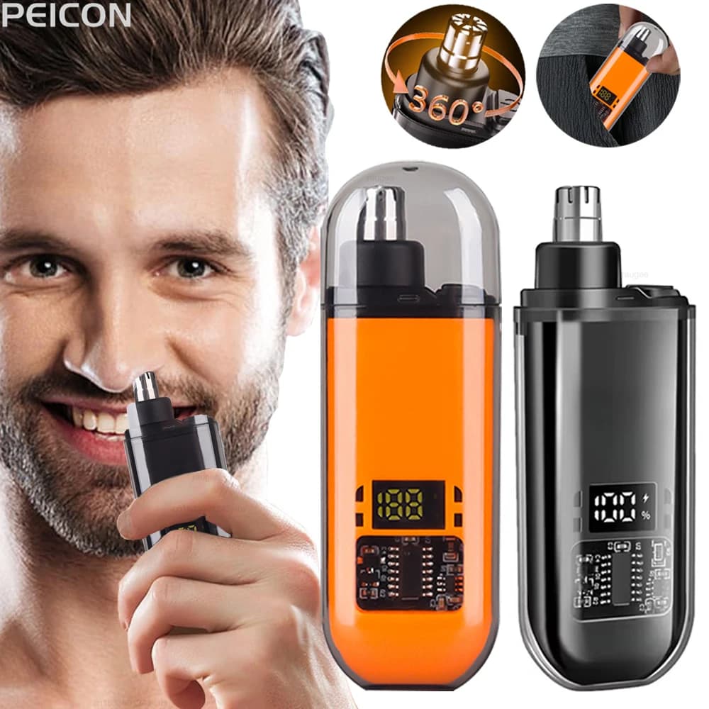 Nose Hair Trimmer Mini Electric Nose Hair Remover for Men USB Rechargeable Trimmer for Nose and Ears Portable Nose Hair Removal