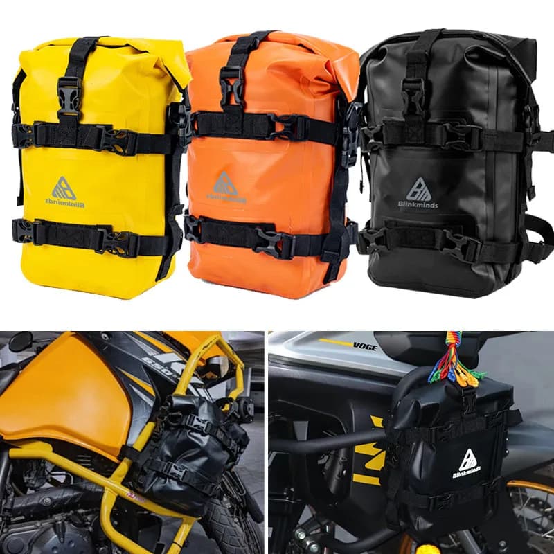 1/2PC Motorcycle Bumper Bag For BMW R1200GS R1250GS ADV For HONDA NC750X CB500X Waterproof Crash Bars Bag Bumper Repair Tool Bag