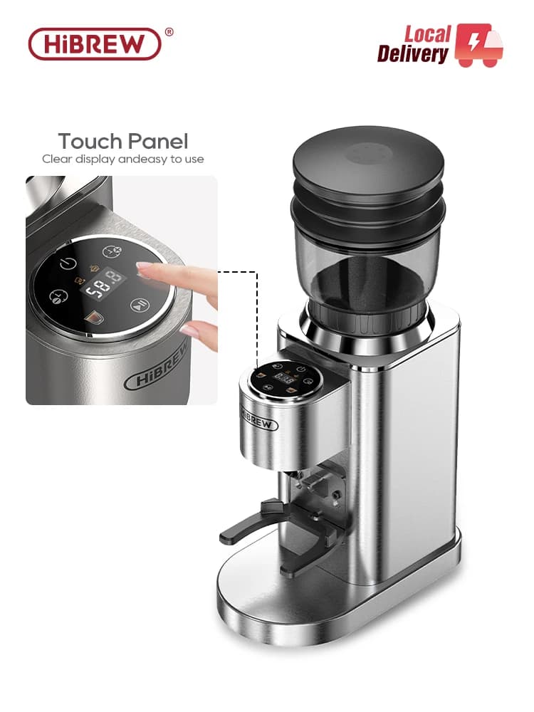 HiBREW Automatic Coffee Mill Electric Coffee Grinder with 48 Gears for Espresso American Coffee Pour Over Visual Bean Storage G7