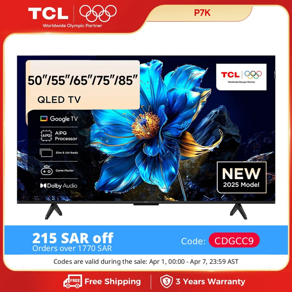 TCL P7K/P71K/T6C/P79K 50''/55''/65''/75''/85'' QLED TV Game Master Slim & Uni-body Dolby Vision Atmos HVA Panel AiPQ Processor