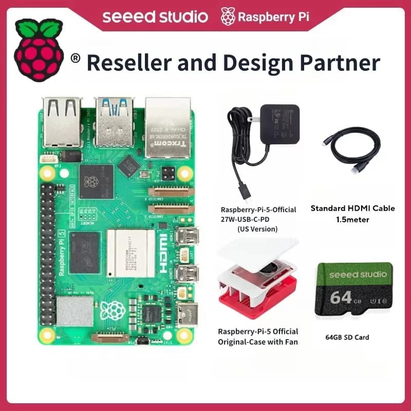 Raspberry Pi5 8GB 16GB 4GB 2GB Kit Laptop MIni PC Computer,2.4GHz 64bit Quad-core Arm Cortex-A76,Bluetooth5.0,BLE Wireless