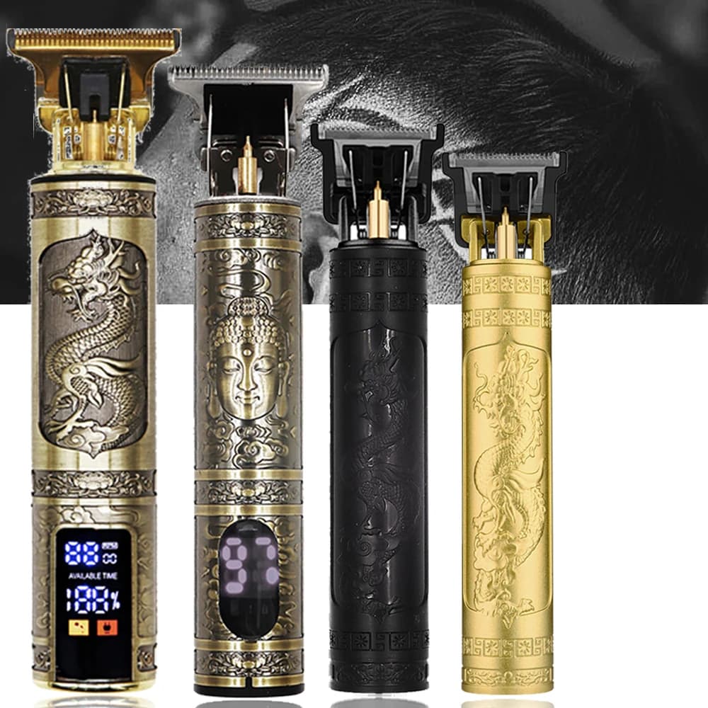 OHS Rechargeable Vintage T9 Cordless Hair Cutting Machine Electric Shaver For Man Hair Clipper Barber Trimmer Beard Razors