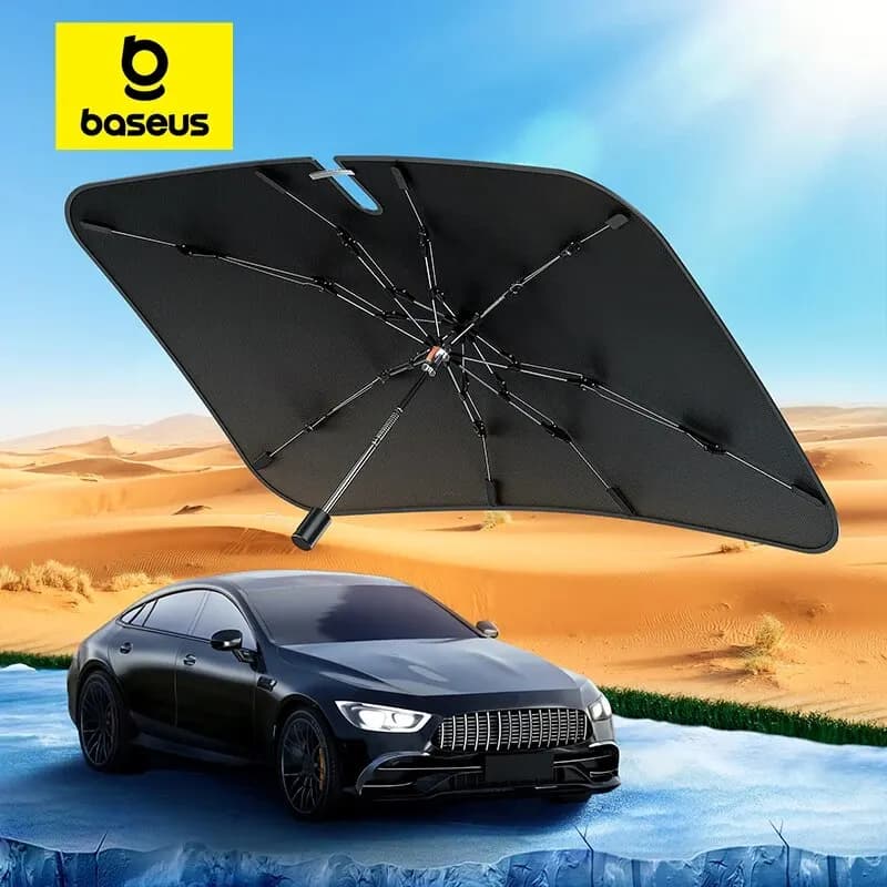 باسيوس Baseus Car Windshield Sun Shade Umbrella Wider Hem