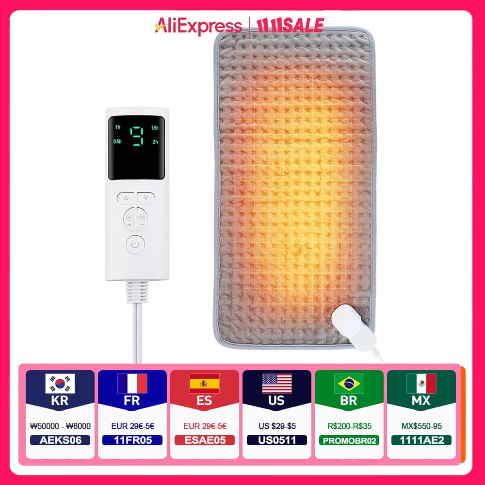 58*29CM Electric Heating Blanket Heated Mat Electr