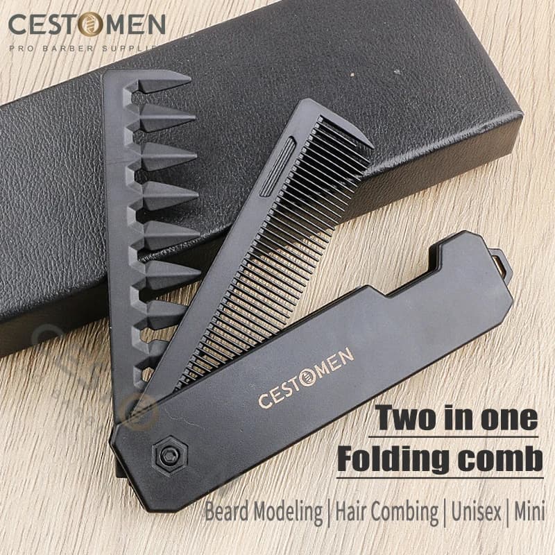 New 1/2/3 in 1 Pocket Folding Combs Plastic Wide T
