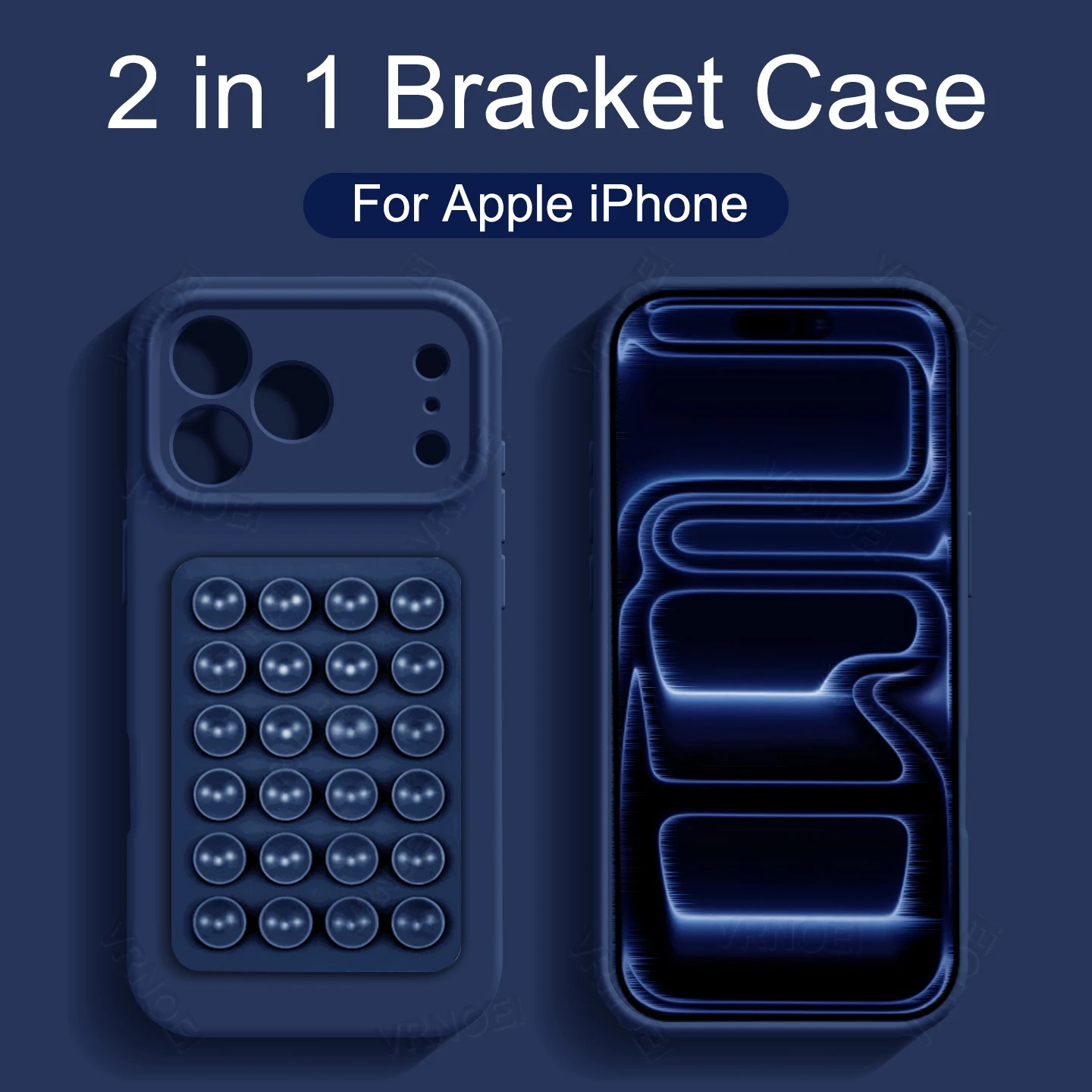 Silicone Suction cup holder case For iPhone 17 14 12 11 13 15 16 Pro Max Solid Color Cover For 16 15 14 Plus Air Accessories