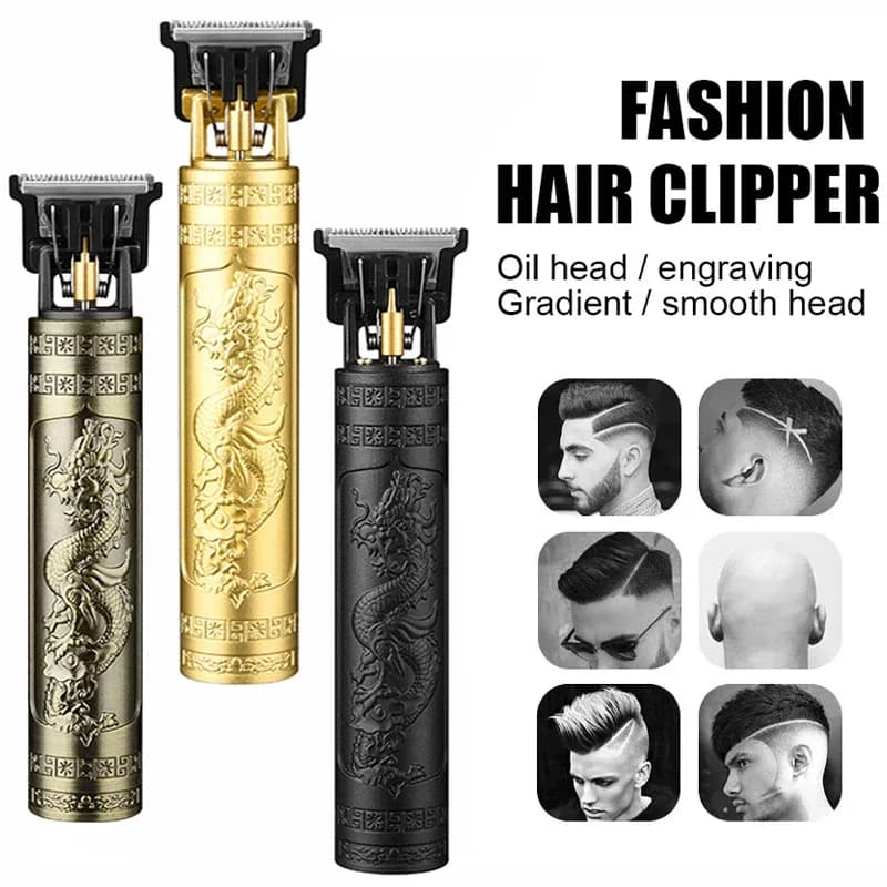 Vintage Hair Clipper T9 Hair Cutting Machine USB Fast Charging Shaver Barber Cordless Hair Trimmer For Men's Barbe
