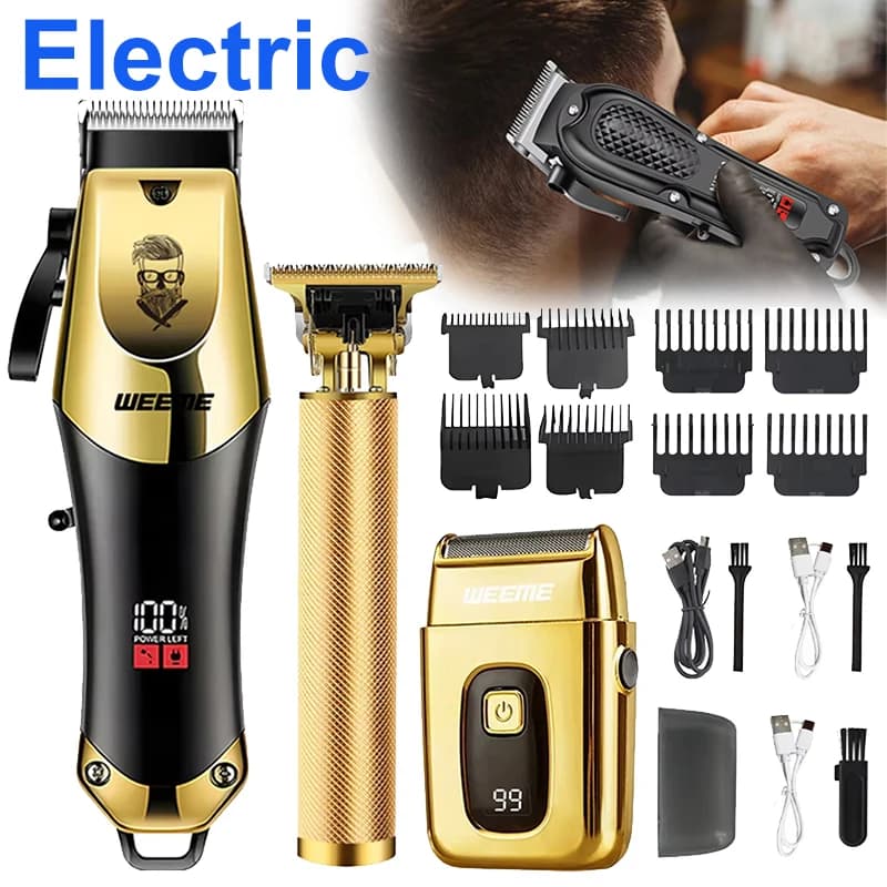 Vintage Hair Trimmer Cordless Electric Hair Cutting Rechargeable Hair Cutting Machine With Nose Hair Trimmer Kit Boyfriend Gift