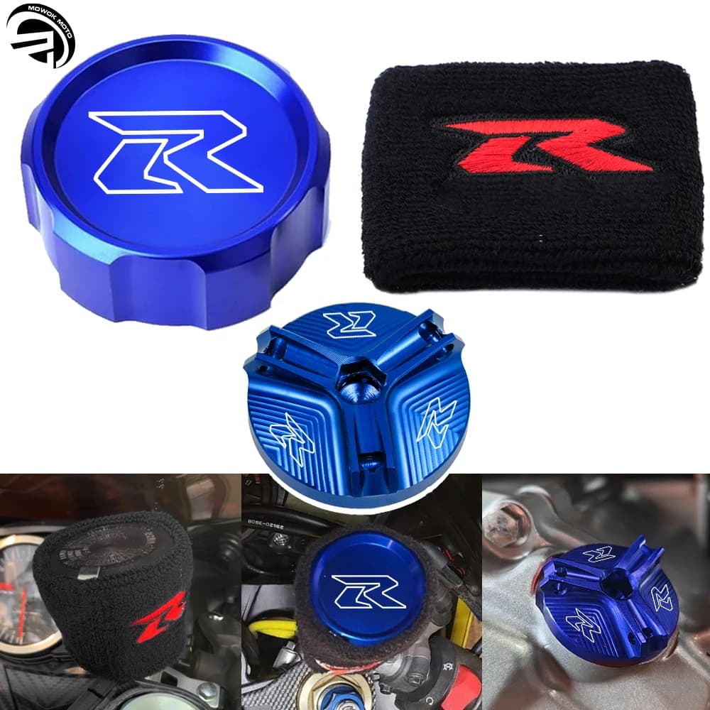 For Suzuki GSXR 600 750 1000 GSX R 600 750 1000 GSX-R750 Motorcycle Front Brake Fluid Reservoir Cap Cover Sock Oil Filler Cap