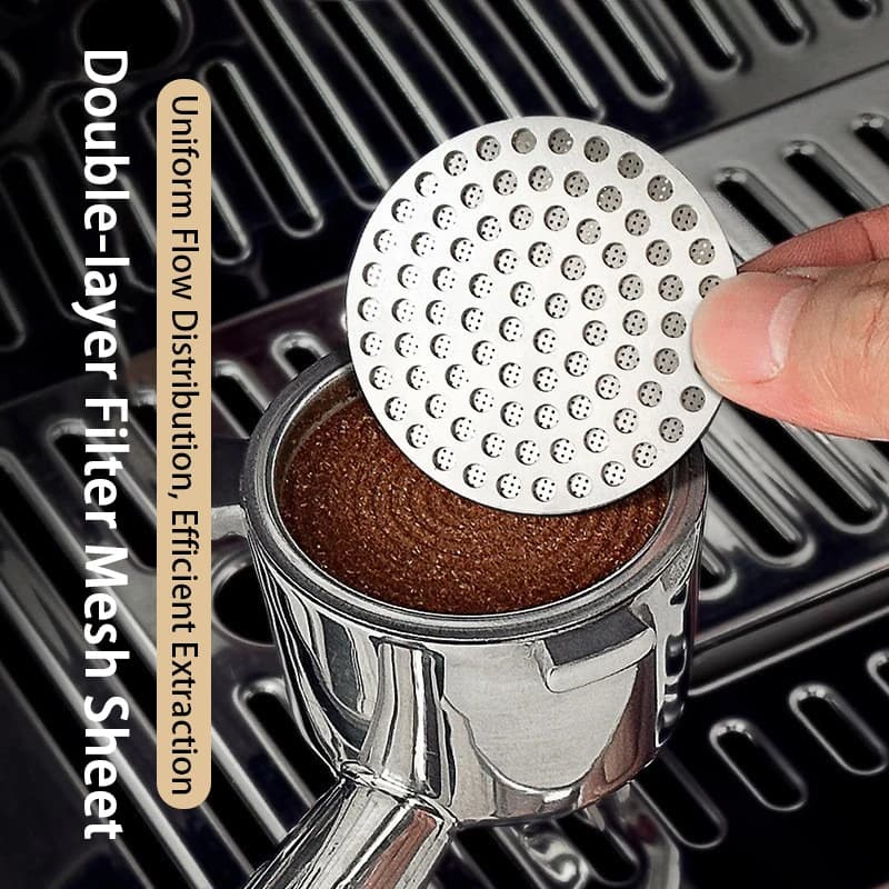 51/53/58mm Reusable Coffee Puck Screen Stainless Steel Espresso Filter For Portafilter Barista Accessories KFGL02