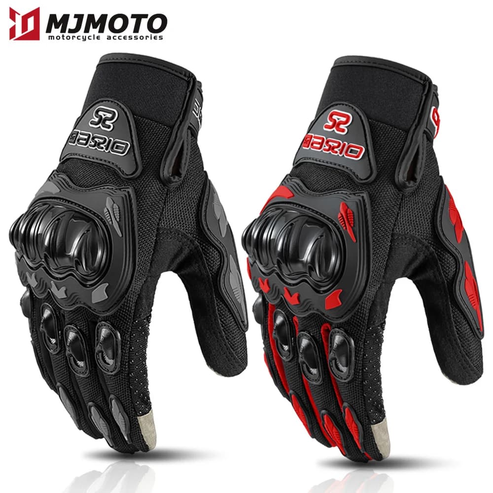 Summer Breathable Full Finger Motorcycle Gloves Non-slip Wear-resistant Motocross Racing Gloves Touch Screen Moto Biker Gloves