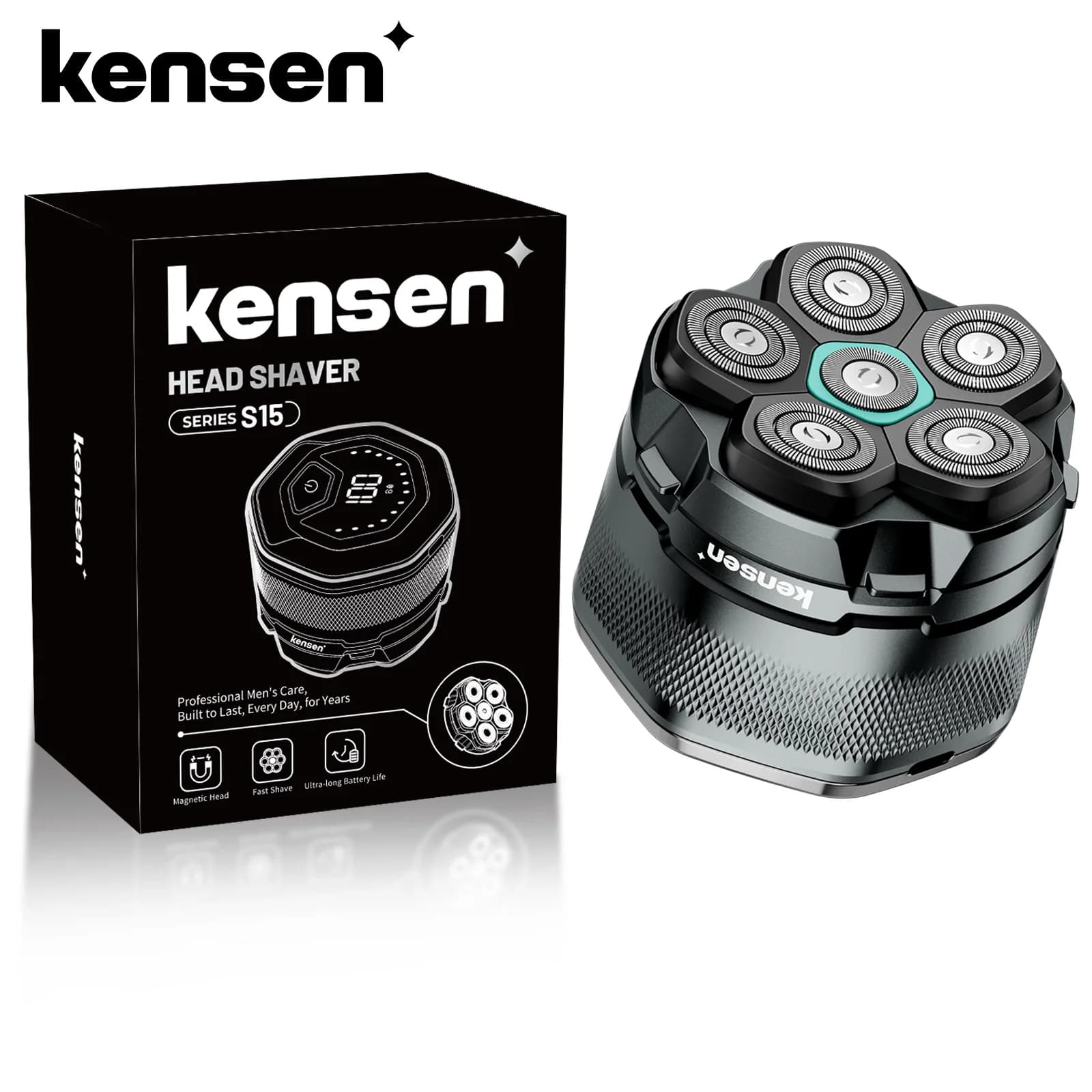 KENSEN Electric Head Shavers for Bald Men 6D Magne