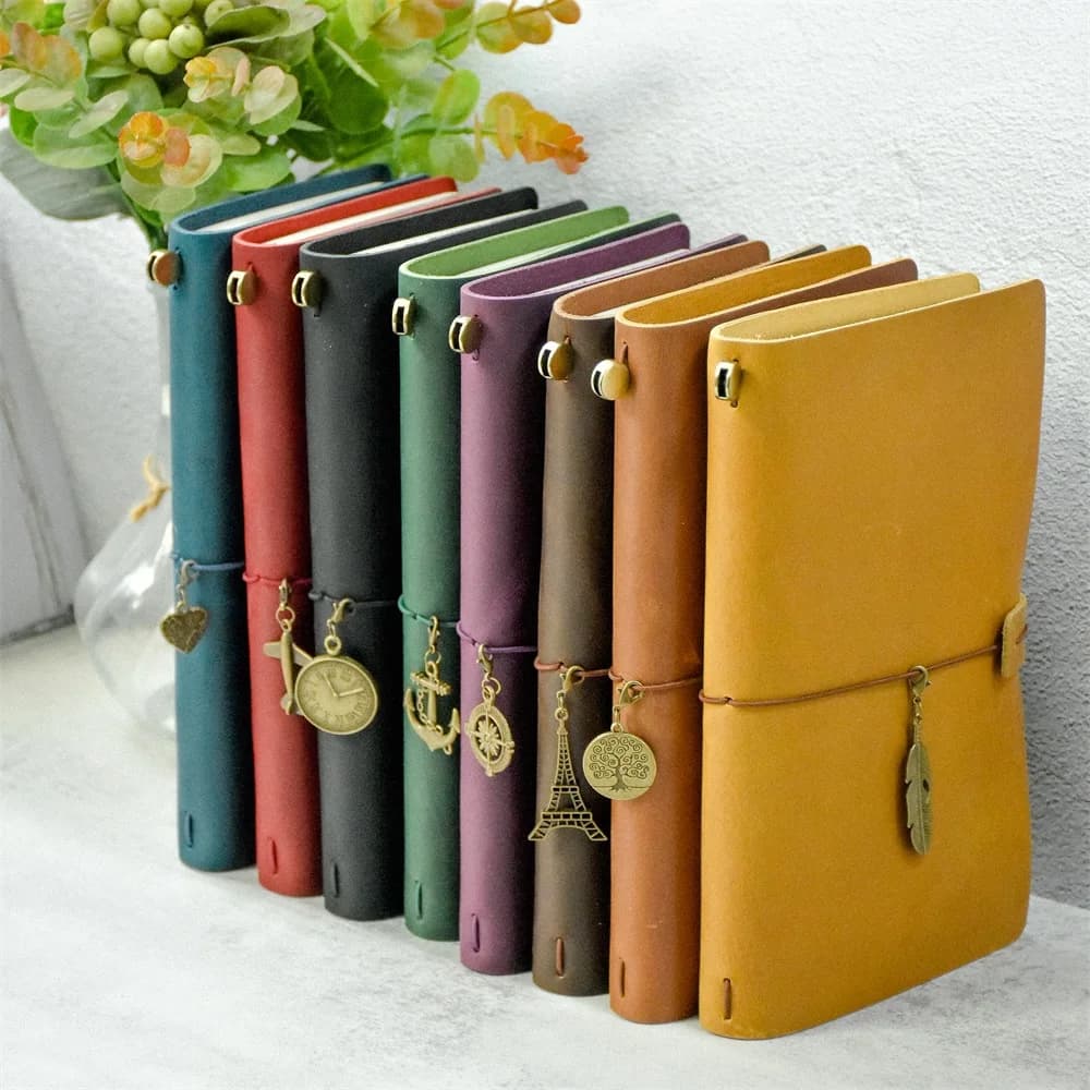 100% Genuine Leather Journal Refillable Travel Not