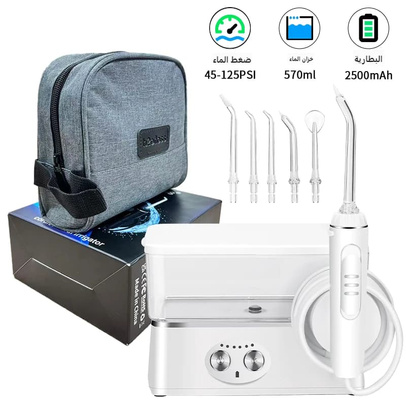 H2ofloss Tabletop Portable Water Flosser for Teeth Dental Oral Irrigator Dental Water Jet High Pressure Cleaning Mouth Washing
