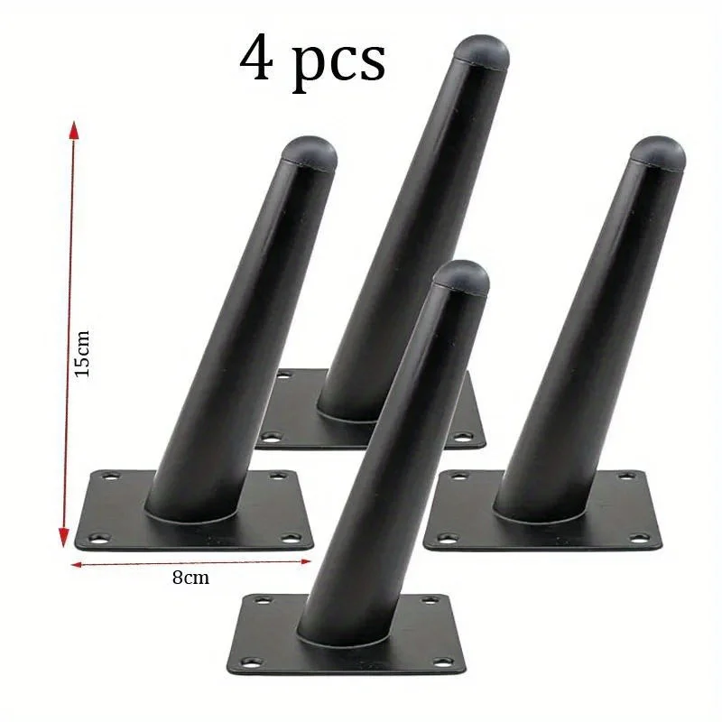 4pcs Sofa Legs Round Solid Metal Furniture Legs So