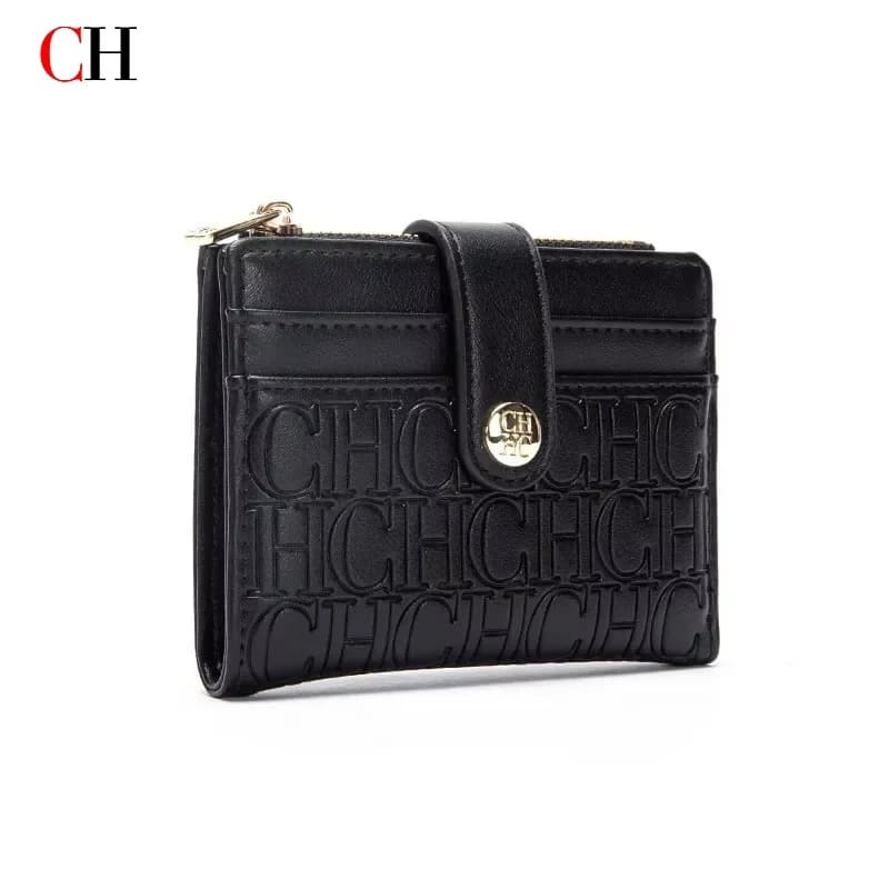 Luxury Brand Classic Retro Square Design Card Case Fashion Button Classic Folding Money Clip Compact Lightweight Luxury Women